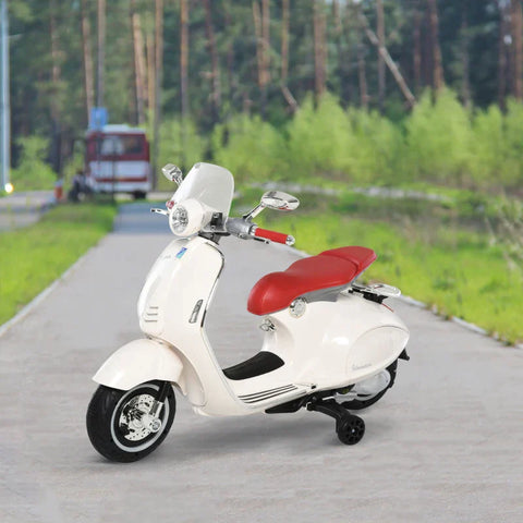 Rootz Electric Vehicle - Children's Vehicle - Children's Motorcycle - Electric Motorcycle With Mp3 Music Lighting - White - 108 x 49 x 75 cm