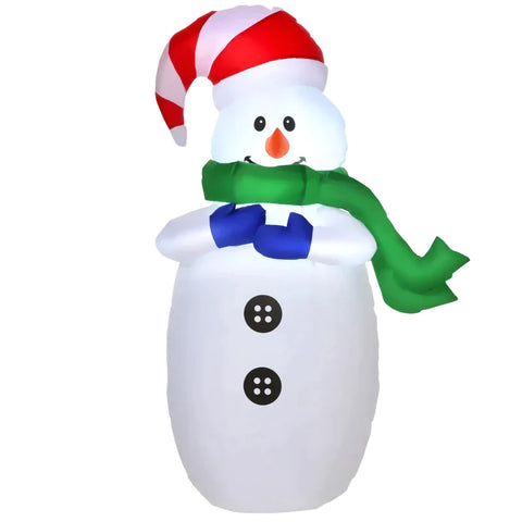 Rootz LED Figure Motif Santa Snowman - Snowman - LED Snowman-  Christmas Decoration - Illuminated Garden - Warm White - L 55 X W 45 X H 120 CM