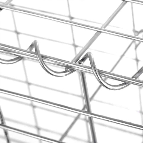 Rootz Stone Gabion - Made Of Metal Mesh - Gabion Wall - Gabion Basket - Gabion Fence - Stone-filled Gabion - Gabion Construction - Gabion Bench - Silver - 100 x 80 x 30 cm