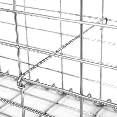 Rootz Stone Gabion - Made Of Metal Mesh - Gabion Wall - Gabion Basket - Gabion Fence - Stone-filled Gabion - Gabion Construction - Gabion Bench - Silver - 100 x 80 x 30 cm