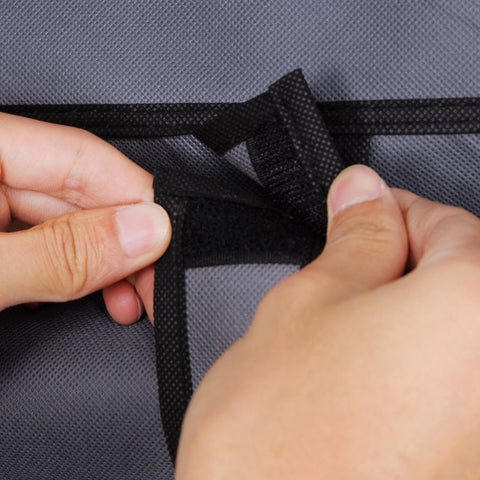 Rootz Garderobe - Stoffenkast - Opvouwbare kledingkast - Met kledingroedes - Stoffen kledingkast - Textielopberger - Fleecestof - Grijs - 110 x 175 x 45 cm (B x H x D)