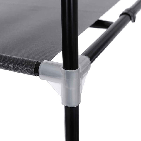 Rootz Fabric Wardrobe - Fabric Cabinet With Clothes Rail - Wardrobe Organizer - Portable Clothes Storage - Fabric Wardrobe Cabinet - Fleece Fabric - Black - 75 x 160 x 45 cm (W x H x D)