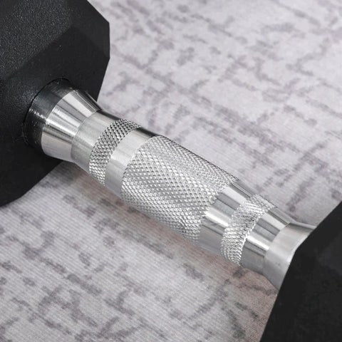 Rootz 2 x 4kg Hexagonal Dumbbells - Rubber Dumbbell - Sports Hex Weights Sets - Weight Lifting Exercise - Home - Gym