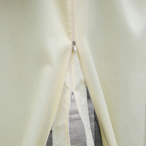 Rootz Gartenpavillon – Outdoor-Pavillon – Gartenpavillon – Pavillon – Cremeweiß – 3,9 x 2,9 x 2,7 m