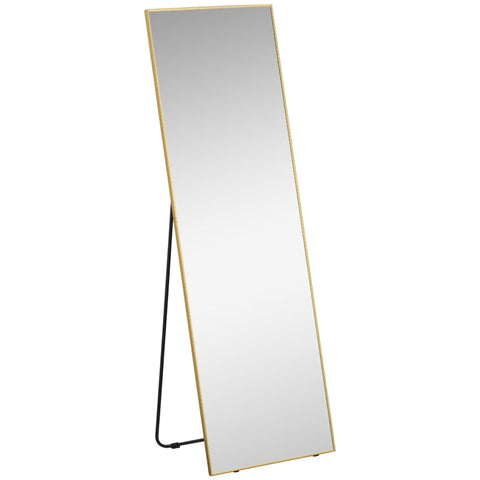 Rootz Dressing Mirror - 2-in-1 Mirror - Full Length Mirror With Metal Frame - Wall-mounted - Bedroom - Living Room - Gold + Silver - 50 cm x 37 cm x 158.5 cm