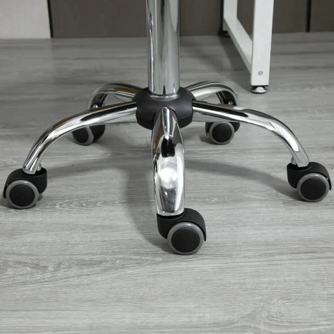 Rootz Saloon Stools - Rolling Stools - Swivel Stools - Work Stools - Salon Chairs - Height-adjustable - White