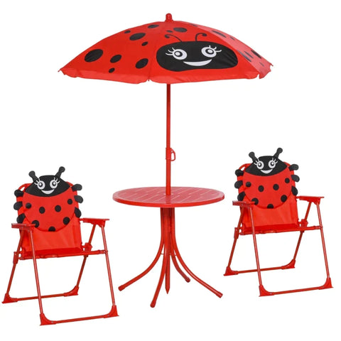 Rootz Kids Dining Set - Children's Seating Group - Table And Chairs Set - Parasol - 39 cm x 38 cm x 52 cm