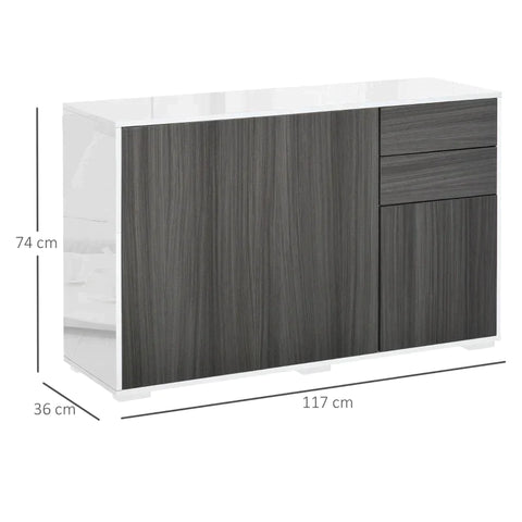Rootz Standing Cabinet - Storage Cabinet - Cabinet Chest - Cabinet - 117 cm x 36 cm x 74 cm