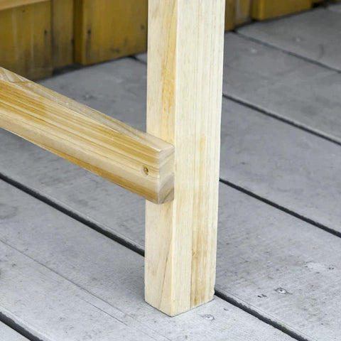 Rootz Raised Bed - Wooden Planter Box with Irrigation System - Nonwoven Flower Box - Flower Pot - Herb Bed - Natural - 122 x 91 x 81 cm