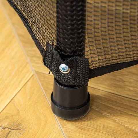 Rootz Trampoline voor Kinderen - Fitnesstrampoline met Veiligheidsnet - Randafdekking - Met rubberen touw gevoerd - Binnen - Buiten - Springen - Tuintrampoline - Staal - Zwart - 140L x 140W x 160H cm