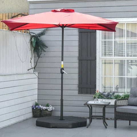 Rootz Parasol Weight - Weight Plate - Umbrella Base - Parasol Base Stand - Up To 140kg - HDPE - Black