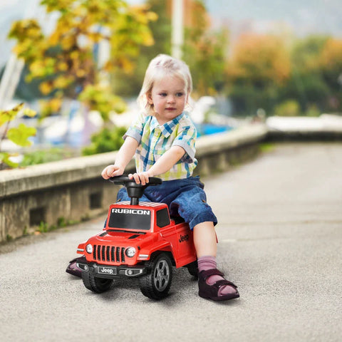 Rootz Ride-on Car - With Horn - Anti-tip Protection - Storage Space - Headlights - Red - 63.5 x 29 x 42 cm