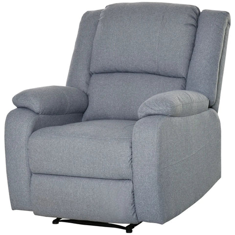Rootz Lounge Chair - Relaxation Chair - Armchair - With Reclining Function - TV Armchair - TV chair - Polyester - Gray - 90 x 96 x 98 cm
