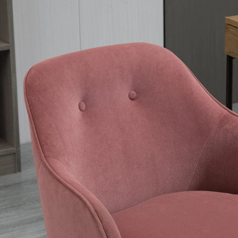 Rootz Office Chair - Desk Chair - Working Chair - Swivel Chair - With Rocker Function - Pink - 61 X 59 X 80.5-90.5 Cm