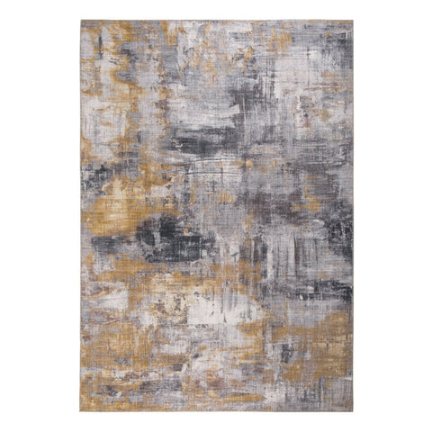 Rootz Carpet - Rug - Easy-care - Short Pile Rug - Indoor And Outdoor - Home - Living Room - Grey/Yellow - 290 x 200 x 0.7 cm