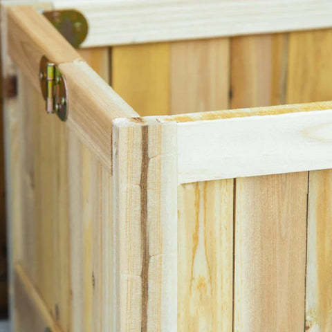 Rootz Plantenbak - Opklapbaar verhoogd bed - Massief hout - Weerbestendig - Naturel - 70cm x 30cm x 25cm