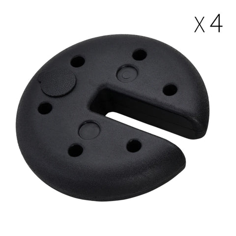 Rootz Tent Weighted Base - Gazebo Weighted Base - 4 Pcs Weighted Base - Black