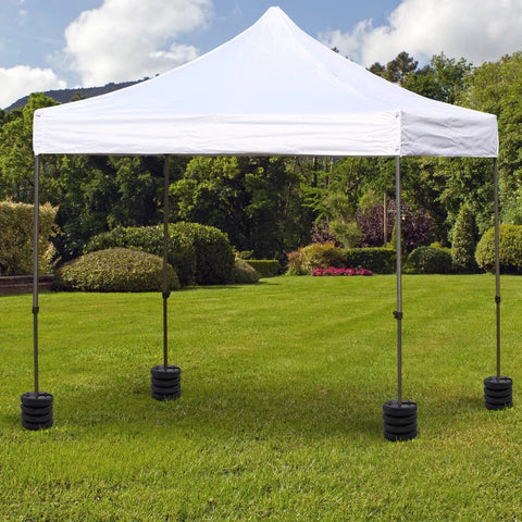 Rootz Tent Weighted Base - Gazebo Weighted Base - 4 Pcs Weighted Base - Black