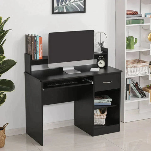 Rootz Desk - Office Desk - Computer Desk  - Black - 104 cm x 48 cm x 95.5 cm