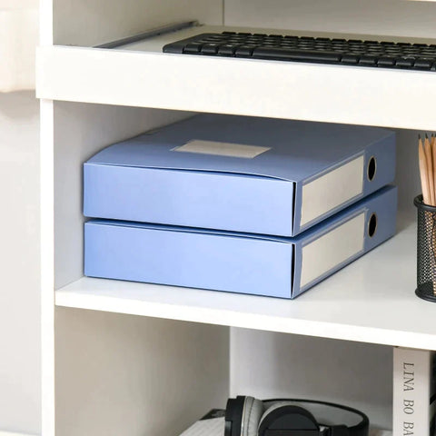 Rootz Computer Desk - Mobile Computer Desk - Desk With Wheels - White - 80 cm x 50 cm x 75 cm