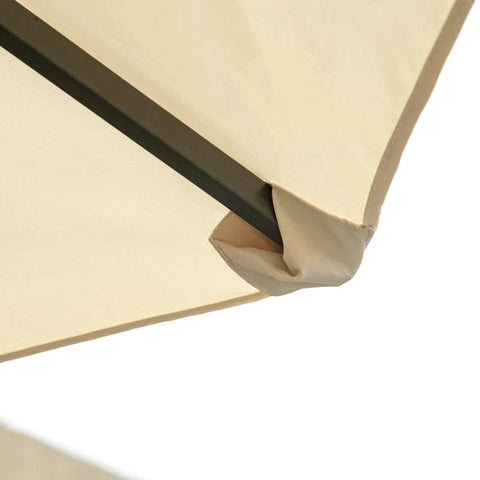 Rootz Parasol - Double Parasol with Umbrella Stand - Cream White - 4.6 x 2.7 cm