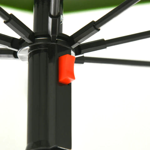 Rootz Beach Umbrella - Parasol With Ventilation Holes - With Protective Cover - Carry Bag - Green - 185L x 185W x 205H cm