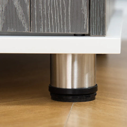 Rootz Transport Box - Dog Cage - For Medium And Small Dogs - Lockable - Wood-based - Steel - Gray + White - 85W x 55D x 75H cm