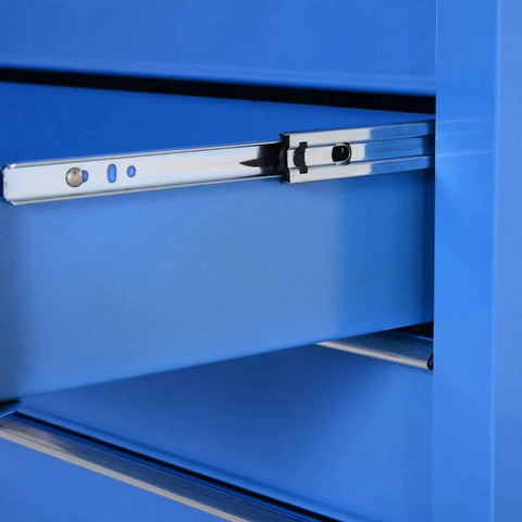 Rootz Mobile Workshop Trolley - Workshop Trolley - Tool Box - 5 Drawers - Red