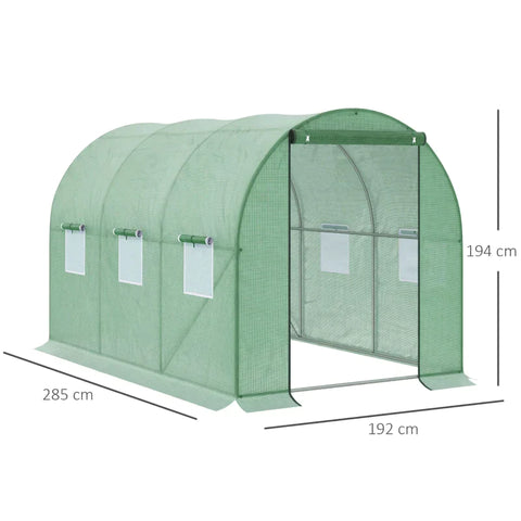 Rootz Greenhouse - Walk-in Greenhouse - Cold Frame - Poly Tunnel - Frost Protection - Dark Green - 3L X 2W X 2H M