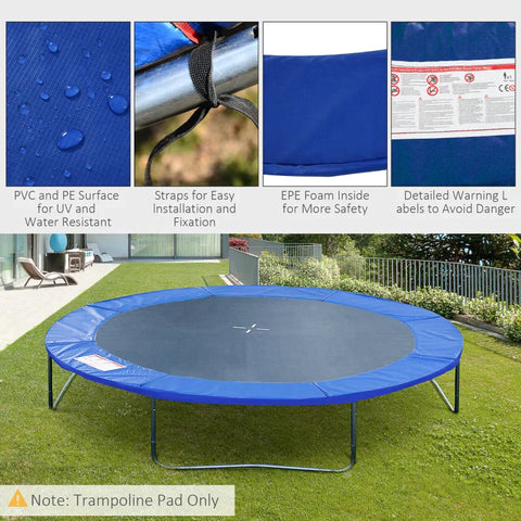 Rootz Trampolin-Randabdeckung – Trampolin-Pad – Sicherheitspolster – Schaumstoffpolsterung – Blau
