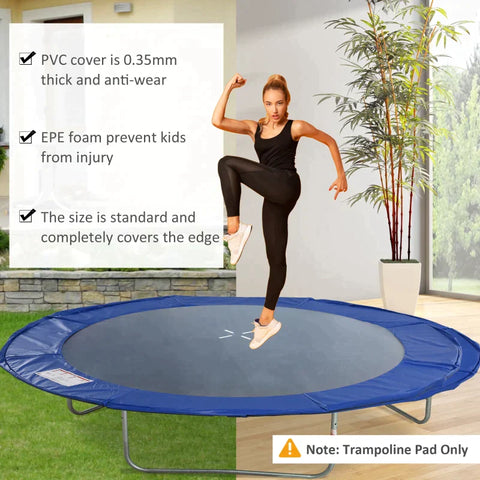 Rootz Trampolin-Randabdeckung – Trampolin-Pad – Sicherheitspolster – Schaumstoffpolsterung – Blau