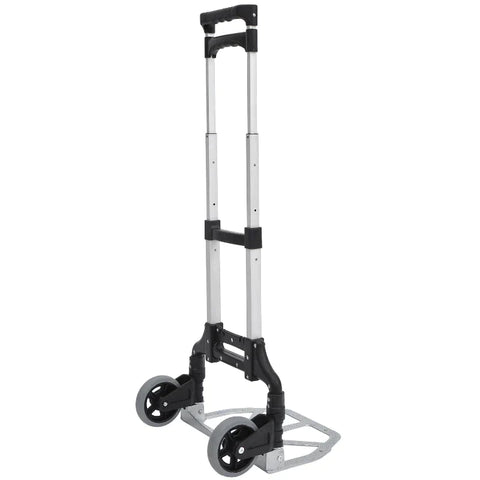 Rootz Aluminum Sack Truck - Transport Truck - Foldable Hand Truck - Stacking Truck - Aluminum