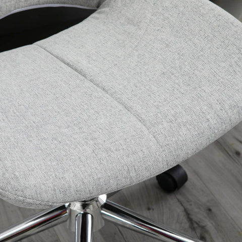 Rootz Office Chair - Height Adjustable - 360° Rotatable - Up To 110 Kg - Metal Frame - Light Gray - 49 x 56.5 x 73-82.5 cm