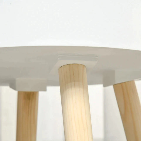 Rootz Side Table - Coffee Table - Bedside Table - Wood Nightstand with Hidden Storage Space - Removable Tray - White - 38 cm x 38 cm x 63 cm