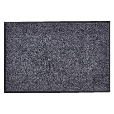 Rootz Doormat - Washable - Rubber Border - Non-slip - Anthracite - 120 x 90 x 0.7 cm
