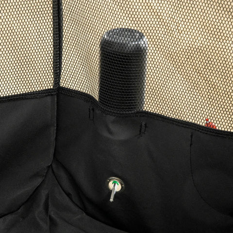 Rootz Carry Bag - Outdoor Enclosure - Puppy Run - Foldable - Cover and Floor Tarpaulin - Steel Frame - Cream White + Black - 118 x 118 x 62 cm