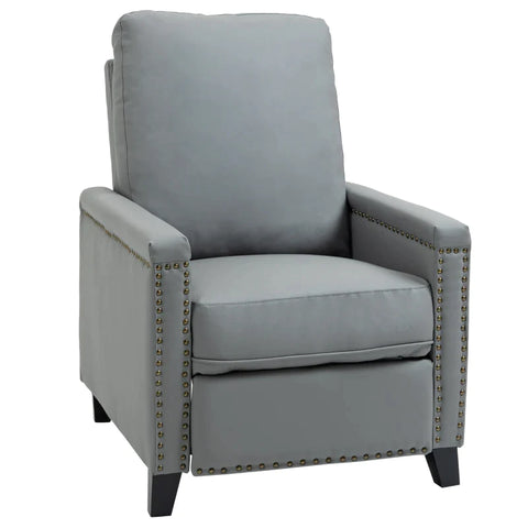Rootz Recliner Chair - Reclining Function - Armchair - Tv Armchair - Grey -  70.5 cm x 86 cm x 99 cm