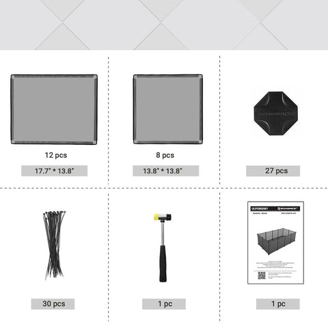 Rootz Outdoor Enclosure - Plastic Plate - Plastic Connector - Weatherproof Enclosure - Outdoor Storage Enclosure - PP Plastic Panels - ABS Plastic Connectors - Gray - 143 x 73 x 46 cm (L x W x H)