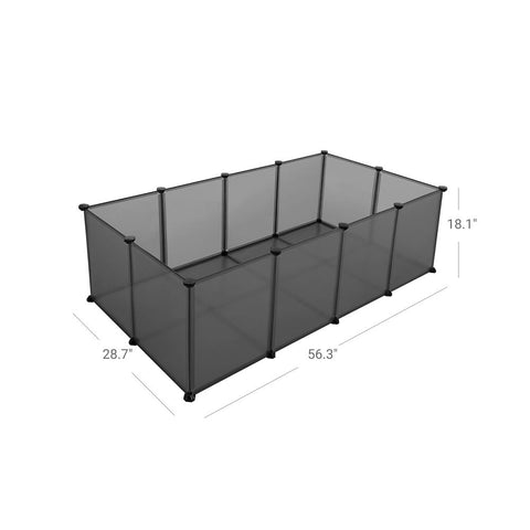 Rootz Outdoor Enclosure - Plastic Plate - Plastic Connector - Weatherproof Enclosure - Outdoor Storage Enclosure - PP Plastic Panels - ABS Plastic Connectors - Gray - 143 x 73 x 46 cm (L x W x H)