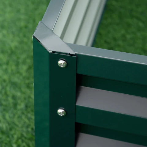 Rootz Planter - Garden Bed Planter - Steel Housing - Green - 120 x 120 x 30 cm
