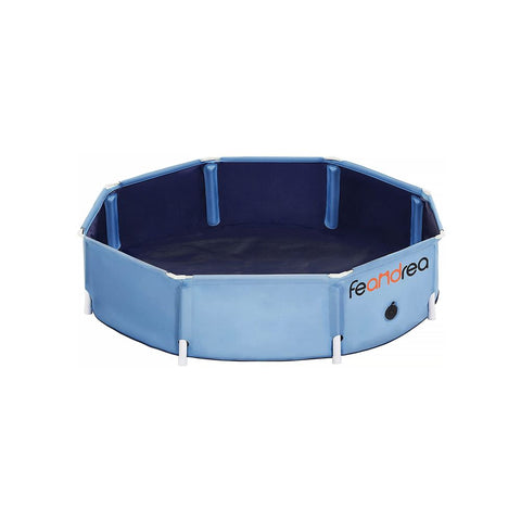 Rootz Dog Pool - Foldable Dog Pool - Dog Swimming Pool - Inflatable Dog Pool - Outdoor Dog Pool - Non-slip Dog Pool - PVC - Polyester - Blue - 120 x 30 cm (ø x h)