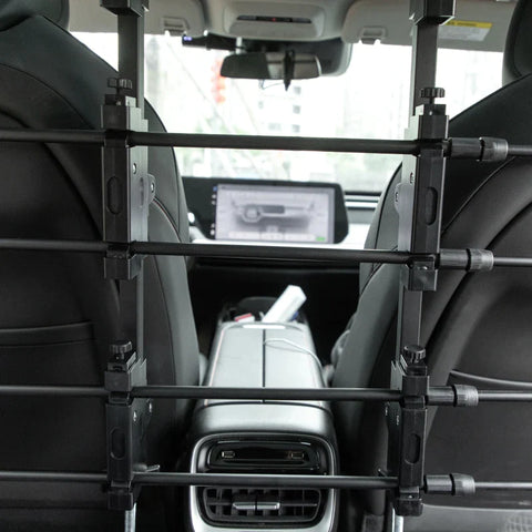 Rootz Dog Gate for the Boot - Easy to Install - Robust and Dimensionally Retaining - Steel - Black - 150 x 9 x 124 cm