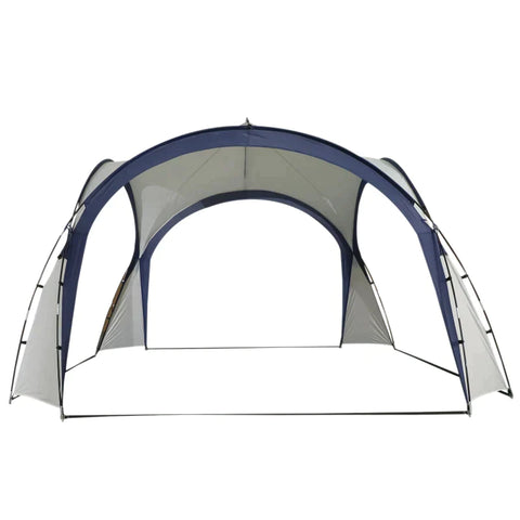 Rootz Camping Tent - Garden Tent - Party Tent - Gazebo Party Tent - Cream/Blue - 3.5x3.5m