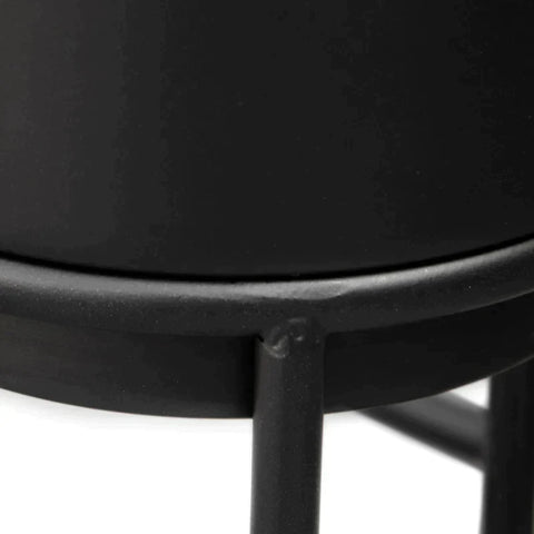 Rootz Set Van 3 Bloemenstandaards - Bloempot - Metalen Plantenstandaard - Bloemenkruk - Plantenkruk - Zwart - Ø22 x 41H cm