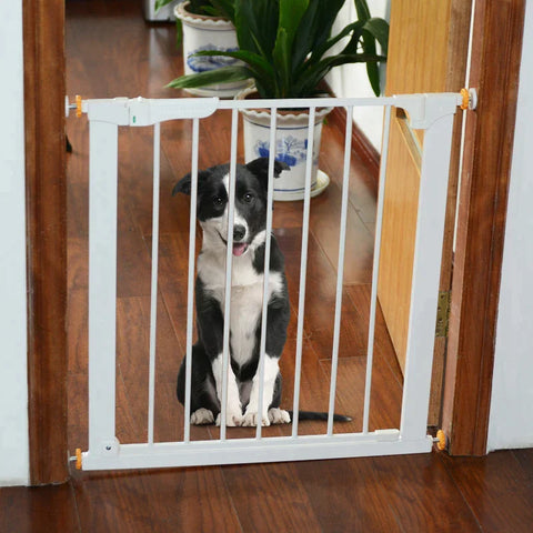 Rootz Türschutz – Sicherheitsgitter – Treppenschutzgitter – Barriere-Hundegitter – Weiß – 74–95 B x 75,7 H cm