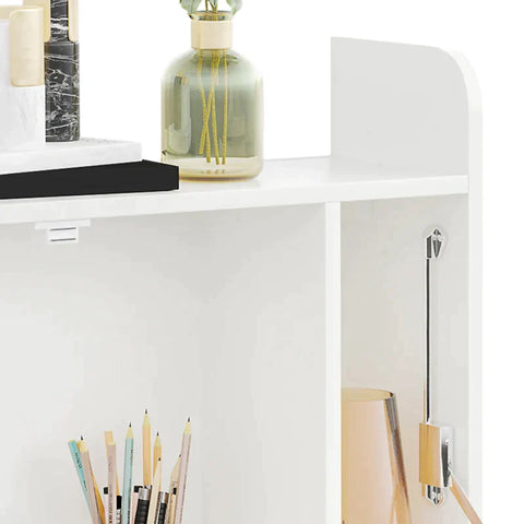 Rootz Wandtisch – Drop Leaf schwebender Laptop-Schreibtisch – Staufächer für Heimbüro und Arbeitszimmer – Weiß – 77 cm x 20 cm x 41 cm