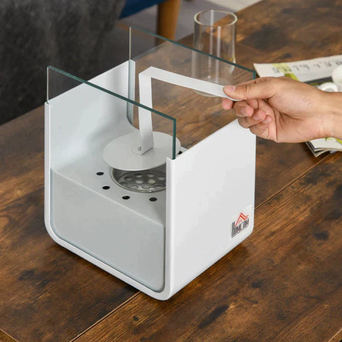 Rootz Ethanol Fireplace - Bio Fireplace - Fireplace - Stainless Steel - 20 x 15 x 25 cm