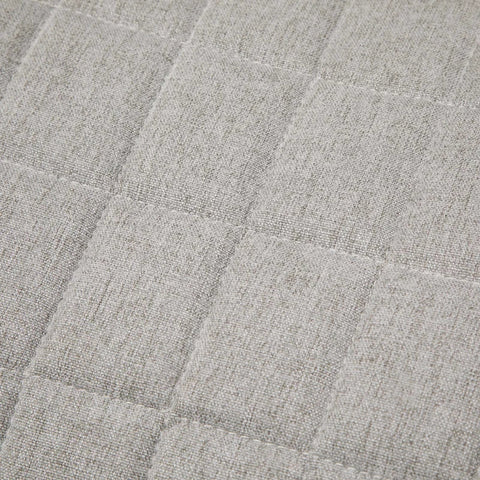 Rootz Bar Stool - Retro Design - Set Of 2 - Height-adjustable - Linen Look - Light Gray + Cream - 47.5L x 57W x 112H cm