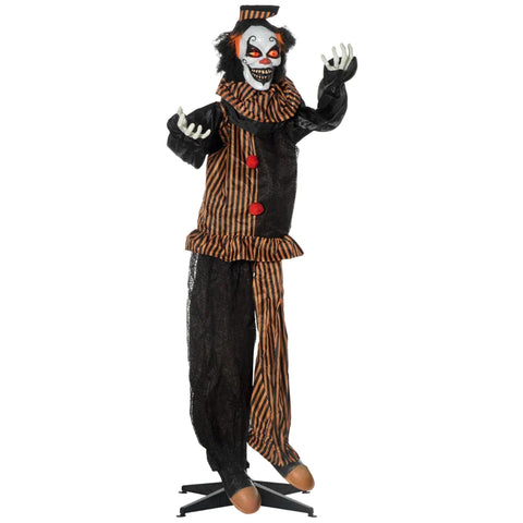 Rootz Halloween-Dekoration – Horror-Clown mit Spezialeffekten und Soundfunktion – mehrfarbig – 100 cm x 18 cm x 153 cm