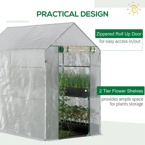 Rootz Greenhouse - Foil Greenhouse - Tunnel Greenhouse - Walk-in Greenhouse - 120 x 186 x 190 cm